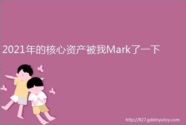 2021年的核心资产被我Mark了一下