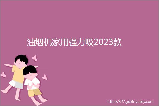 油烟机家用强力吸2023款