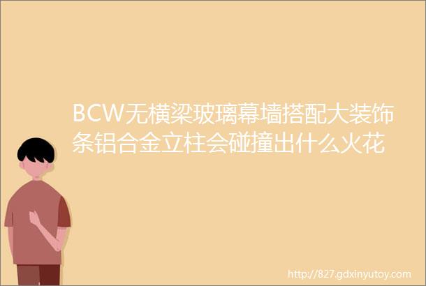 BCW无横梁玻璃幕墙搭配大装饰条铝合金立柱会碰撞出什么火花